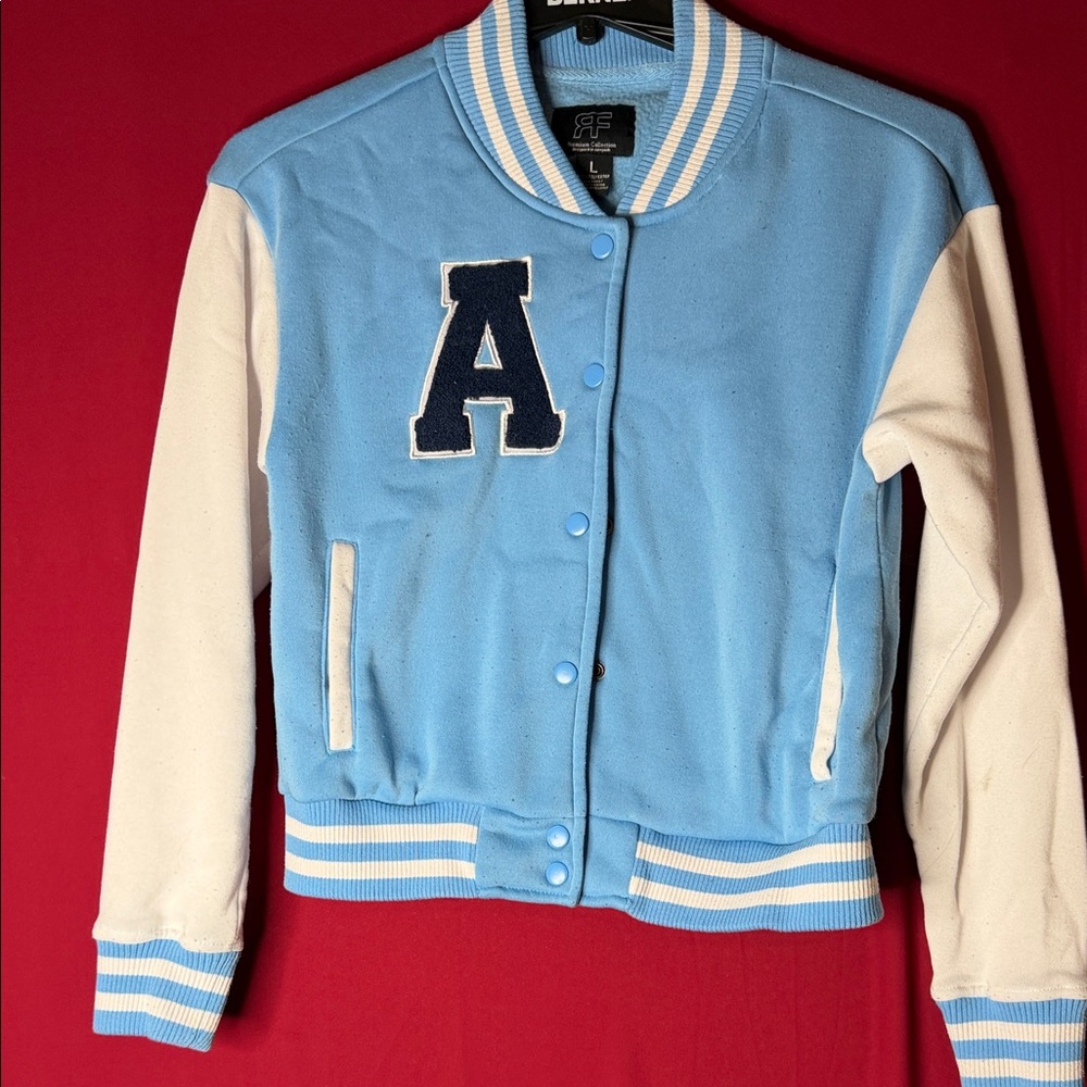 Blue and White Varsity Jacket